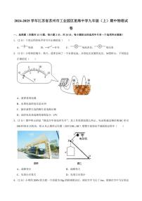 2024～2025学年江苏省苏州市工业园区星海中学九年级(上)期中物理试卷(含解析)