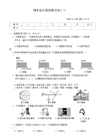 2024-2025学年沪科版物理八年级下册   期末综合测试练习卷(一)-A4