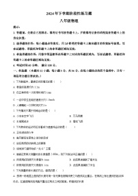 湖南省衡阳市衡阳县实验学校2024-2025学年八年级上学期第一次月考物理试题（原卷版）-A4