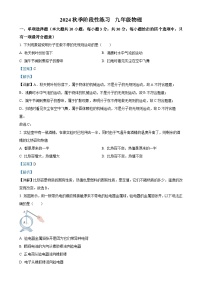 天津市北辰区第三学区2024-2025学年九年级上学期11月期中物理试题（解析版）-A4