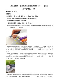 河南省商丘市虞城县春来中学2023-2024学年九年级上学期第二次月考物理试题（原卷版）-A4