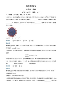 河南省实验中学2024-2025学年八年级上学期第一次月考物理试题（解析版）-A4