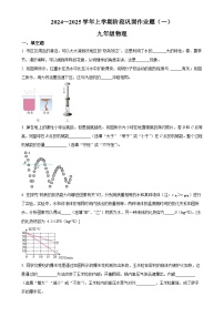 河南省郑州市部分初中学校2024-2025学年九年级上学期第一次月考物理试题（原卷版）-A4