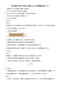 上海市张江集团中学2024-2025学年八年级上学期10月月考物理试题（解析版）-A4