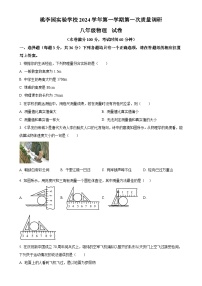 上海市民办桃李园实验学校2024-2025学年八年级上学期第一次月考物理试题（原卷版）-A4