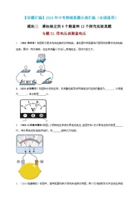 模块三 实验 专题31 用电压表测量电压-（2025中考全国通用）2024年中考物理真题分类汇编