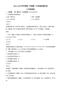 甘肃省平凉市四校联考2024-2025学年九年级上学期第一次月考物理试题（解析版）-A4