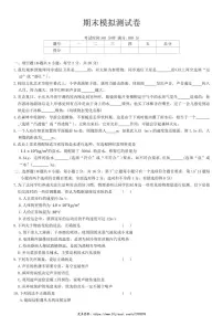 2024～2025学年八年级上册物理期末模拟测试卷(含答案)