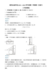 广东省汕头市潮阳实验学校2023-2024学年八年级上学期第一次月考物理试题（解析版）-A4