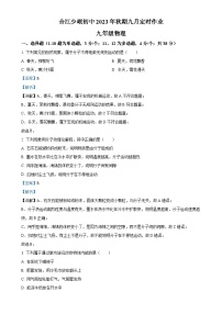 四川省泸州市合江少岷初中2023-2024学年九年级上学期9月月考物理试题（解析版）-A4