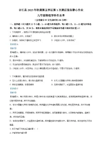 四川省泸州市合江县第五片区2023-2024学年九年级上学期第一次月考物理试题（解析版）-A4