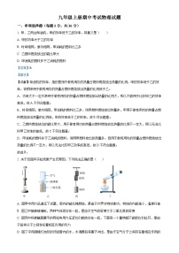 山东省宁津县孟集中学2024-2025学年九年级上学期期中考试物理试题（解析版）-A4