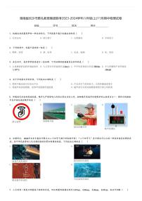 湖南省长沙市雅礼教育集团联考2023-2024学年八年级(上)11月期中物理试卷(含解析)