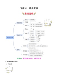 考点清单03 欧姆定律【10题型练】-2024-2025学年九年级上册物理期末考点突破（人教版）