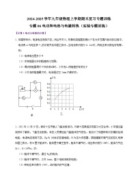 专题06电功和电热与电磁转换（实验专题训练）-2024-2025学年九年级物理上学期期末复习专题训练（苏科版）