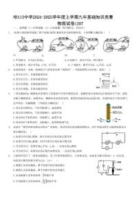 黑龙江省哈尔滨市第一一三中学校2024-2025学年九年级上学期物理12月月考试卷