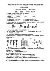 江苏省靖江市城北实验学校2024-2025学年九年级上学期第三次月考物理试卷