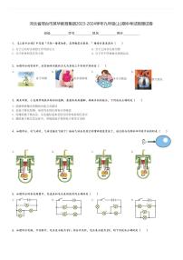 河北省邢台市英华教育集团2023-2024学年九年级(上)期中考试物理试卷(含解析)