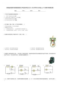 湖南省湘潭市湘潭县湘潭江声实验学校2023-2024学年九年级(上)11月期中物理试卷(含解析)