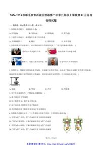 2024～2025学年北京市西城区铁路第二中学九年级(上)第11月月考物理试卷(含答案)