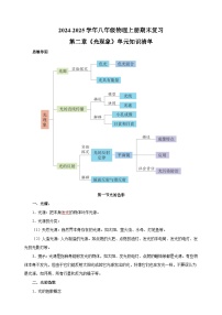 第二章《光现象》-2024-2025学年八年级物理上册期末复习单元知识清单（苏科版2024）