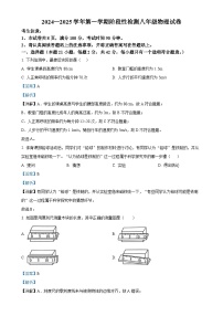 精品解析：河北省保定市竞秀区2024-2025学年八年级上学期11月期中物理试题（解析版）-A4