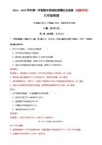 2024—2025学年第一学期期末物理九年级检测模拟优选卷（成都专用）（解析版）-A4