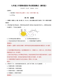 九年级上学期物理期末考试模拟测试（解析版）-A4