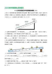 2024年中考物理核心素养提升(全国通用)4.2力学探究(一)(原卷版+解析)