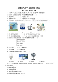 中考物理二轮复习讲练测(全国通用)专题11电功率家庭电路(测试)(原卷版+解析)