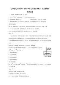 辽宁省辽阳市2024-2025学年九年级上学期10月月考物理检测试卷（含答案）
