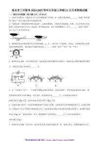 2024～2025学年安徽省淮北市二中联考(月考)九年级(上)12月月考物理试卷(含答案)