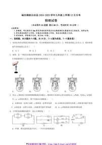 2024～2025学年辽宁省鞍山市岫岩满族自治县九年级(上)12月月考物理试卷(含答案)