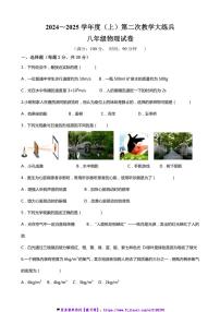 2024～2025学年重庆市渝北区六校联盟八年级(上)第二次教学大练兵物理试卷(含答案)