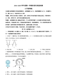 山东省济南市槐荫区2024-2025学年九年级上学期12月月考物理试题-A4