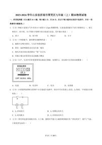2023-2024学年山东省济南市莱芜区九年级（上）期末物理试卷