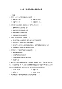 人教版2024-2025八年级上学期物理期末模拟练习卷（含答案）
