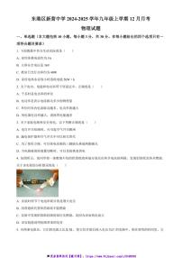 2024～2025学年山东省日照市东港区新营中学九年级(上)12月月考物理试卷(含答案)
