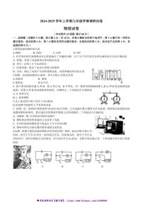 2024～2025辽宁省沈阳市和平区九年级上物理期末试卷(含答案)