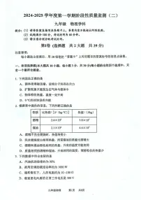 天津市南开区2024-2025学年九年级上学期期末物理试卷