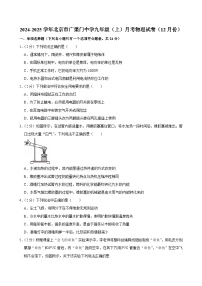 2024-2025学年北京市广渠门中学九年级（上）月考物理试卷（12月份）