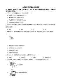 广东省2024年九年级上学期期末物理试题含答案