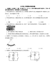 广东省清远市2024年九年级上学期期末物理试题含答案