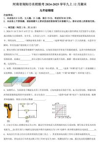 2024-2025学年南阳市名校联考九上12月期末物理试卷及答案