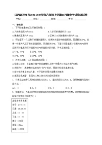 江西省萍乡市2024-2025学年八年级上学期11月期中考试物理试卷(含答案)