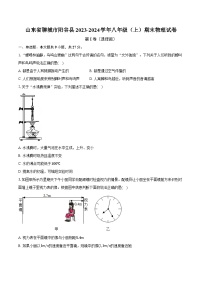 山东省聊城市阳谷县2023-2024学年八年级（上）期末物理试卷（含答案）