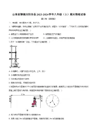 山东省聊城市阳谷县2023-2024学年八年级（上）期末物理试卷（含答案）
