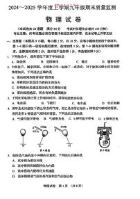 辽宁省营口市2024-2025学年九年级上学期期末考试物理试题