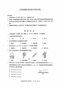 上海市黄浦区2024-2025学年九年级上学期期末考试（一模）物理试卷