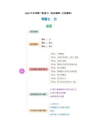 专题07 力（核心知识点）-2025年中考物理二轮复习核心知识点梳理